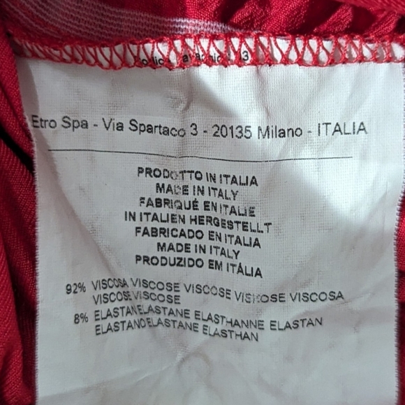 Etro red top small - Picture 4 of 5